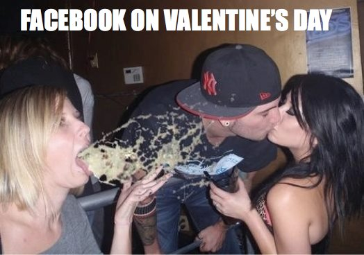 Facebook on Valentine's Day