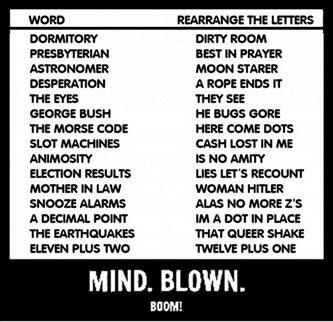 Mind blowing anagrams