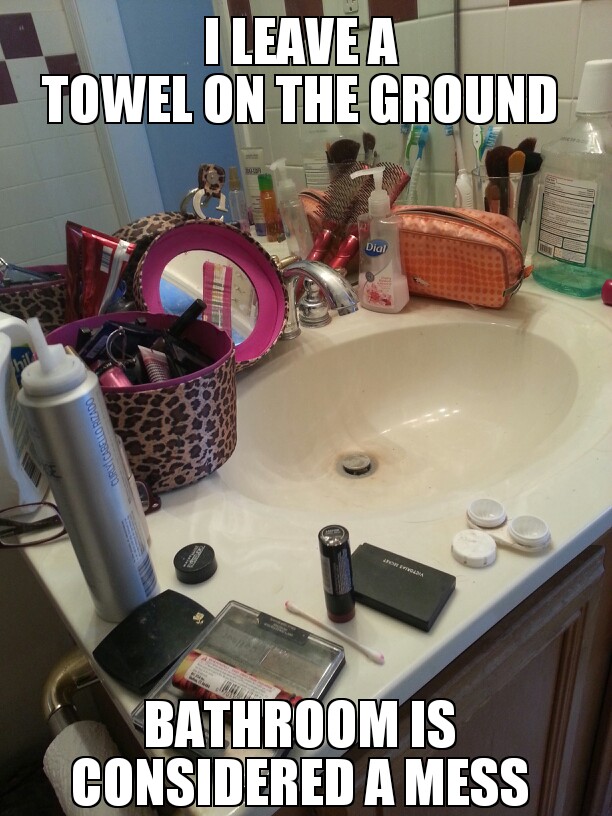 Sharing a bathroom with a girl